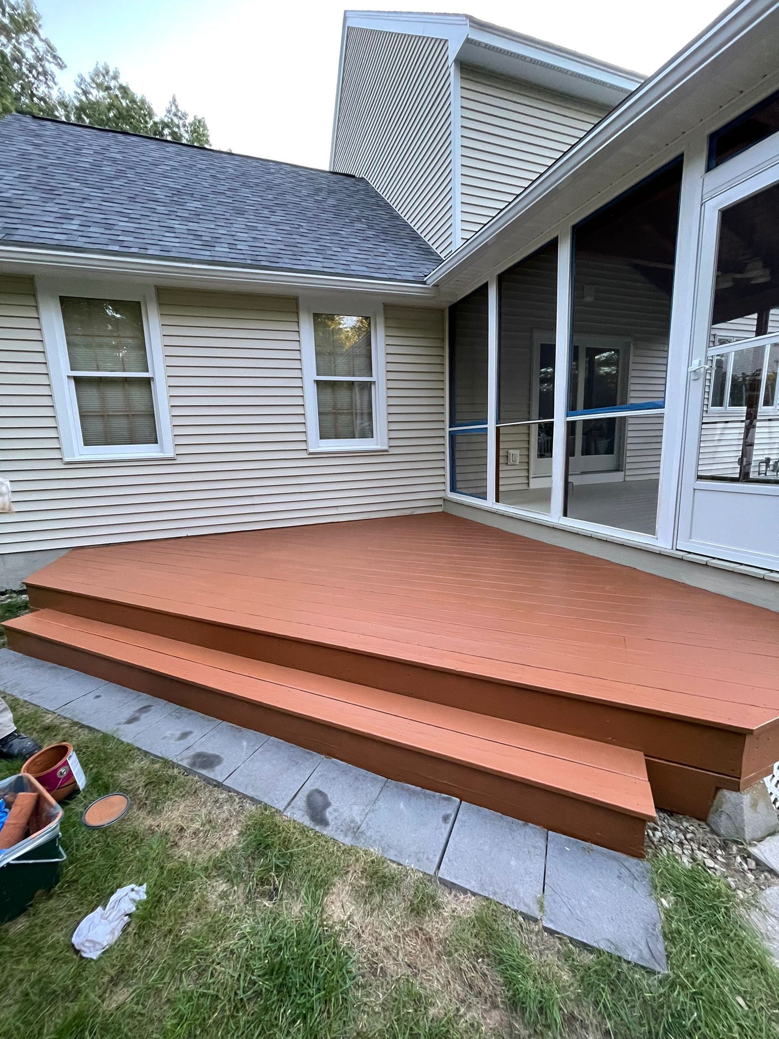 Deck restoration after premium staining